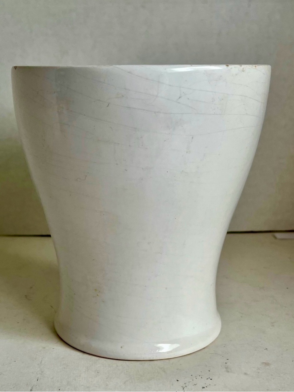 White Ceramic Vase or Planter - Home Decor/Art Accent